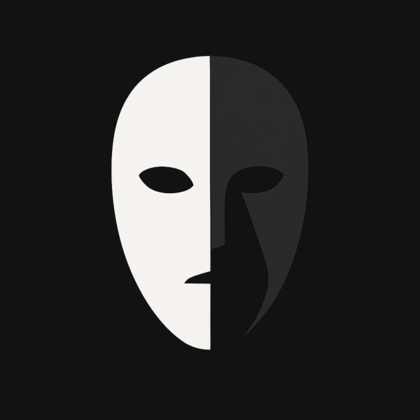 GhostSelf sigil — an abstract emblem suggesting a doubled or spectral self